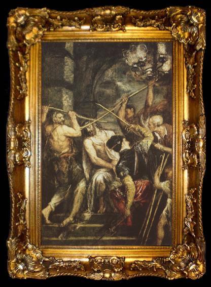 framed  Titian Christ Crownde with Thorns (mk08), ta009-2