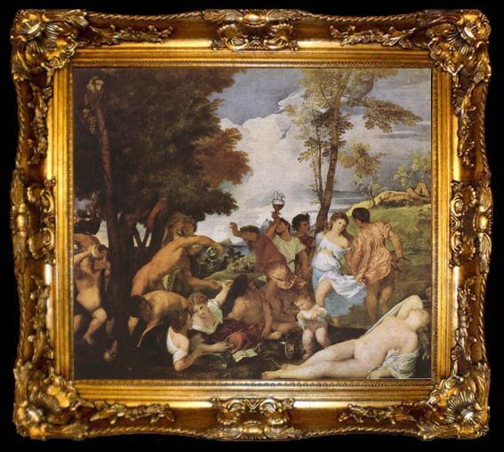 framed  Titian Baccanalia (mk08), ta009-2