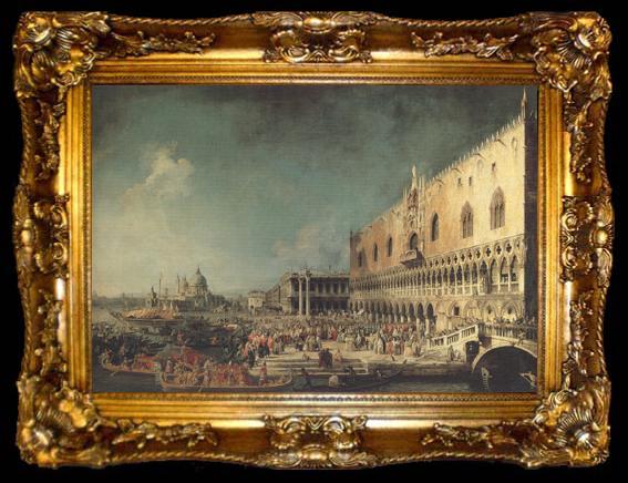framed  Canaletto Il ricevimento del