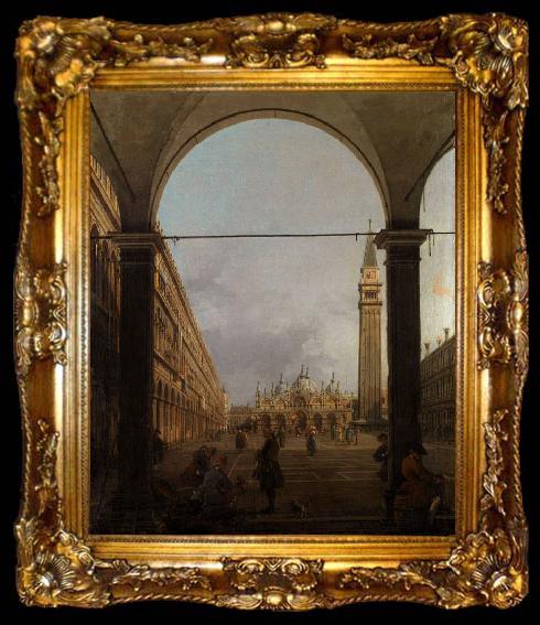 framed  Canaletto Piazza S.Marco verso la basilica,dall