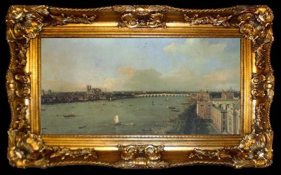 framed  Canaletto Il Tamigi col ponte di Westminster nel fondo (mk21), ta009-2