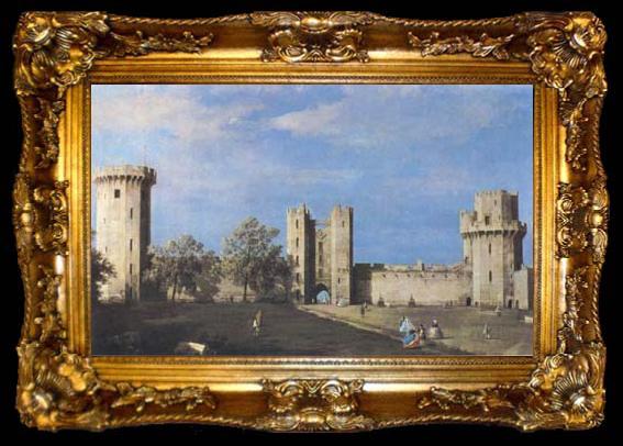 framed  Canaletto The Courtyard of the Castle of Warwick (mk08), ta009-2