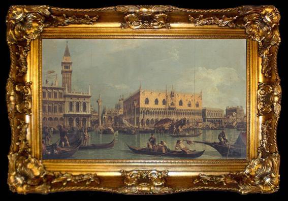 framed  Canaletto La Piazzetta e il Palazzo Kucale dal bacino di S.Marco (mk21), ta009-2