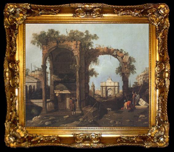 framed  Canaletto Paesaggio con rovine (mk21), ta009-2