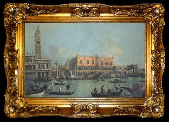 framed  Canaletto A View of the Ducal Palace in Venice (mk21), ta009-2