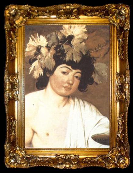 framed  Caravaggio Bacchus (detail) (df01), ta009-2