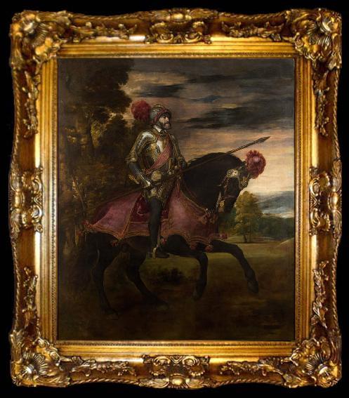 framed  Titian Charles Vat Muhlberg (df01), ta009-2