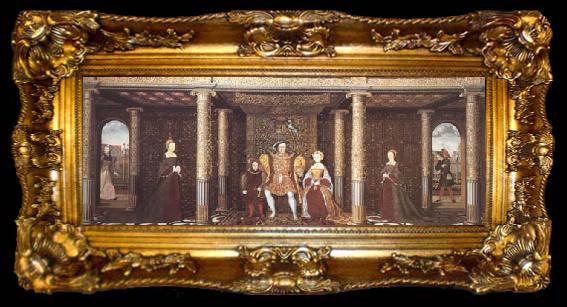 framed  Anonymous The Family of Henry VIII (mk25), ta009-2