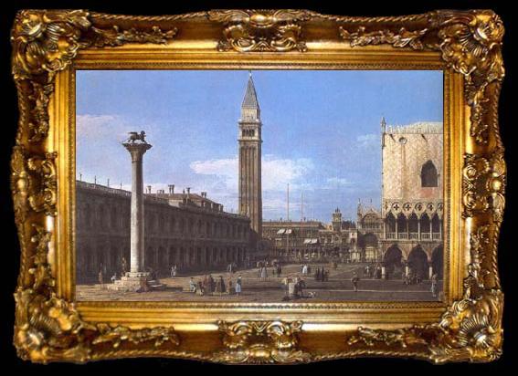 framed  Canaletto Venice The Piazzetta towards the Torre del