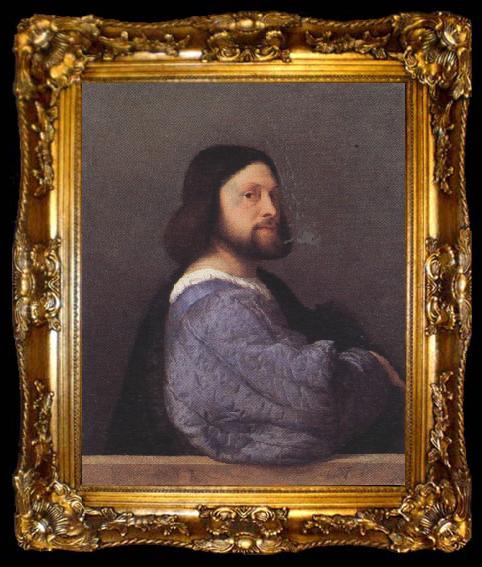 framed  Titian Portrait of a Man (mk33), ta009-2