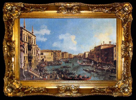 framed  Canaletto Regatta on the Canale Grande, ta009-2