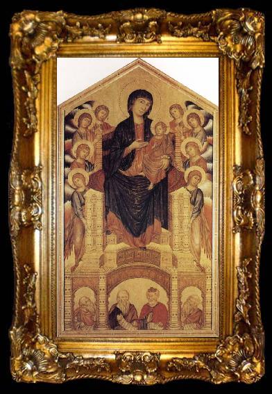 framed  Cimabue Madonna and Child Enthroned with Angels and Prophets, ta009-2