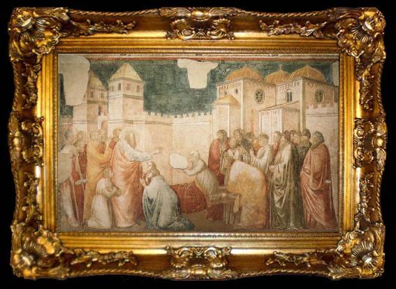 framed  Giotto The Raising of Drusiana,Cappella Peruzzi, ta009-2