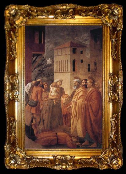 framed  MASACCIO St Peter distributes the Goods of the Community and The Death of Ananias, ta009-2
