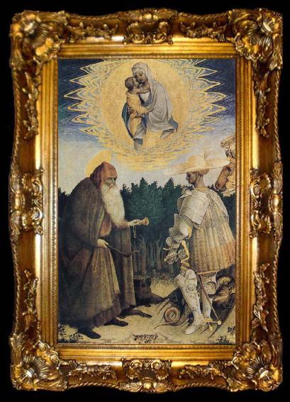 framed  PISANELLO The Virgin and Child with the Saints George and Anthony Abbot, ta009-2