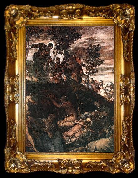 framed  Tintoretto The Miracle of the Loaves and Fishes, ta009-2