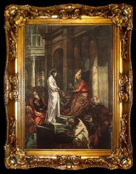 framed  Tintoretto Christ before Pilate, ta009-2