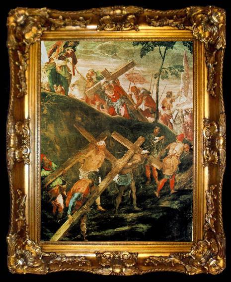 framed  Tintoretto The Ascent to Calvary, ta009-2