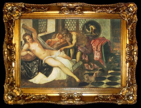 framed  Tintoretto Vulcanus Takes Mars and Venus Unawares, ta009-2