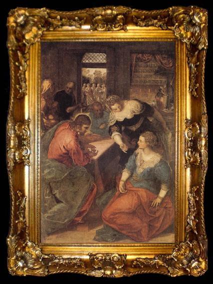framed  Tintoretto Christ with Mary and Martha, ta009-2