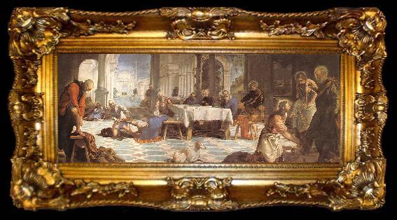 framed  Tintoretto Christ Washing the Feet of His Disciples, ta009-2