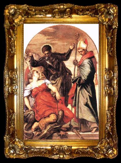 framed  Tintoretto St Louis, St George and the Princess, ta009-2