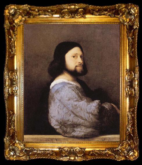 framed  Titian Portrait of a Bearded Man, ta009-2