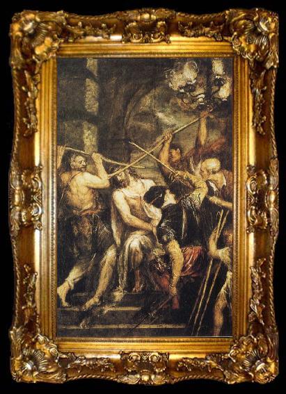 framed  Titian Christ Crowned with Thorns, ta009-2