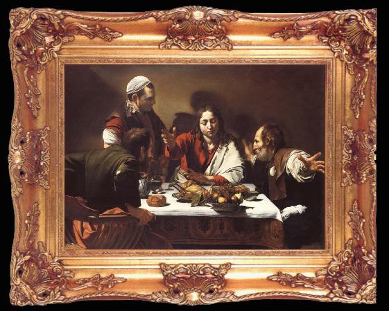 framed  Caravaggio The Supper at Emmaus, Ta009