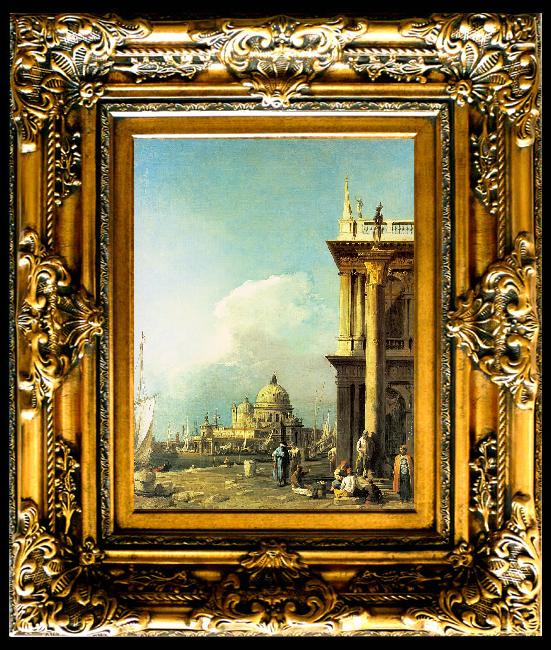 framed  Canaletto Entrance to the Grand Canal from the Piazzetta, Ta016