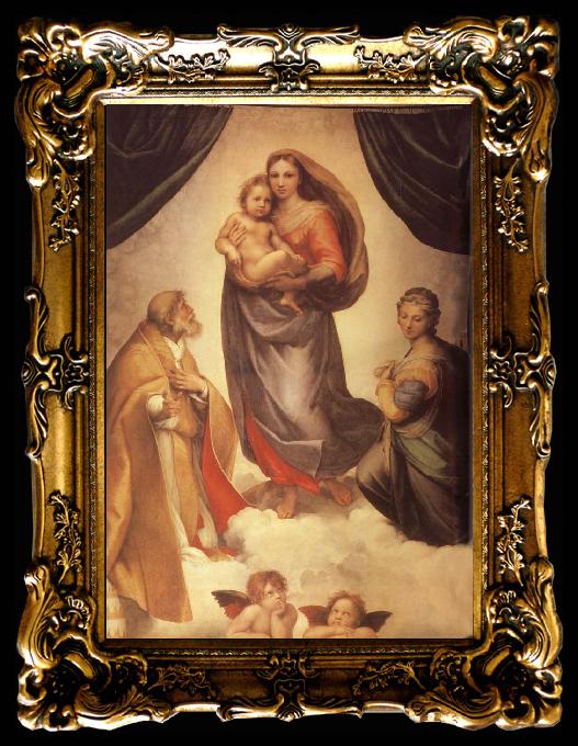 framed  Raphael Sistine Madonna, Ta017