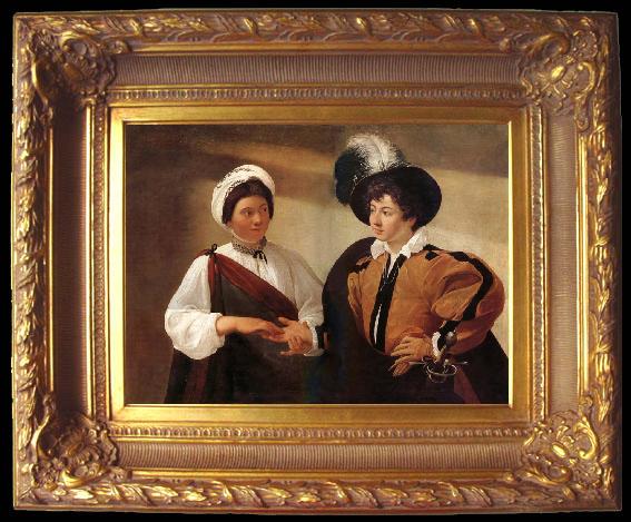 framed  Caravaggio La Diseuse de bonne aventure, Ta021