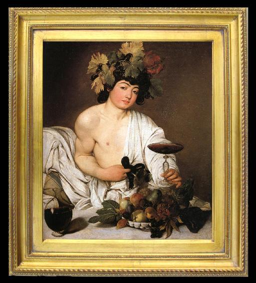 framed  Caravaggio Bacchus, Ta031