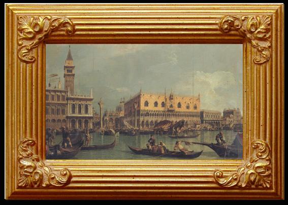 framed  Canaletto La Piazzetta e il Palazzo Kucale dal bacino di S.Marco (mk21), Ta035
