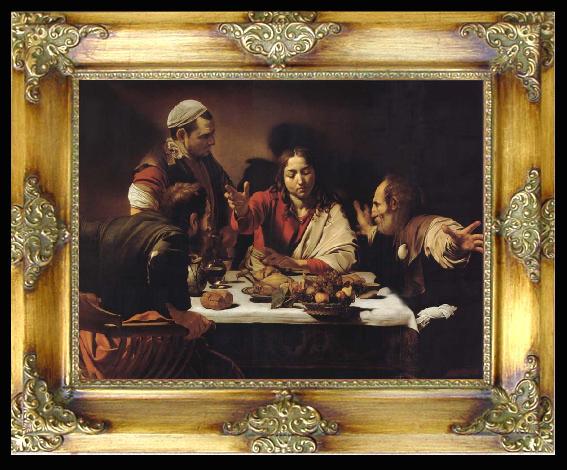 framed  Caravaggio The Supper at Emmaus, Ta039