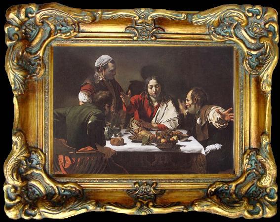 framed  Caravaggio Supper of Aaimasi, Ta045