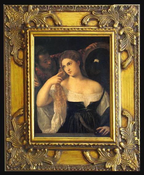 framed  Titian A Woman at Her Toilet (mk05), Ta070