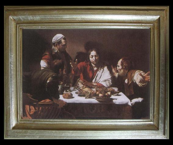 framed  Caravaggio The Supper at Emmaus, Ta100