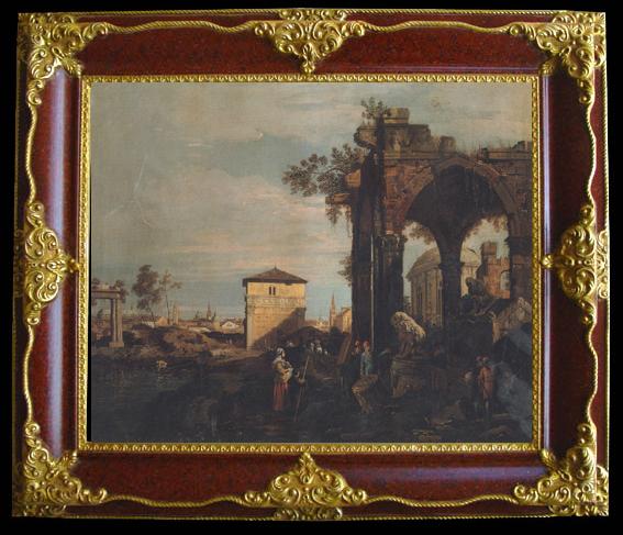 framed  Canaletto Paesaggio con rovine (mk21), Ta119-3