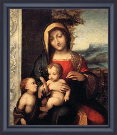 framed  Correggio Madonna and Child with the Young Saint John, Ta3139-1